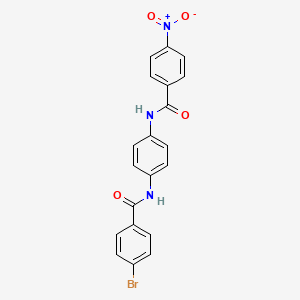 molecular formula C20H14BrN3O4 B3885086 N-[4-[(4-bromobenzoyl)amino]phenyl]-4-nitrobenzamide 
