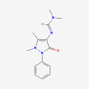 molecular formula C14H18N4O B3885093 N'-(1,5-dimethyl-3-oxo-2-phenyl-2,3-dihydro-1H-pyrazol-4-yl)-N,N-dimethylimidoformamide 