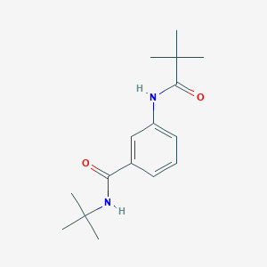 molecular formula C16H24N2O2 B3885125 N-(tert-butyl)-3-[(2,2-dimethylpropanoyl)amino]benzamide 