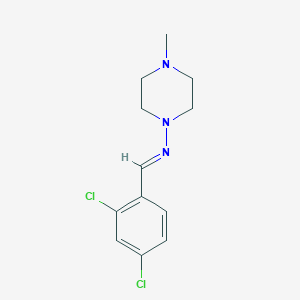 molecular formula C12H15Cl2N3 B3885129 (E)-1-(2,4-dichlorophenyl)-N-(4-methylpiperazin-1-yl)methanimine 