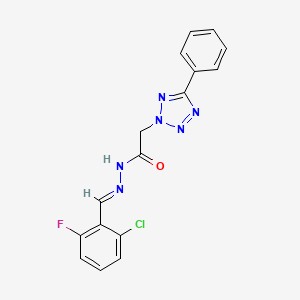 molecular formula C16H12ClFN6O B3885198 N'-(2-chloro-6-fluorobenzylidene)-2-(5-phenyl-2H-tetrazol-2-yl)acetohydrazide 