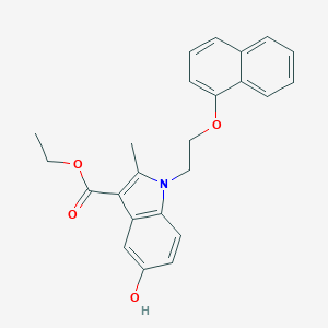 molecular formula C24H23NO4 B388526 ethyl 5-hydroxy-2-methyl-1-[2-(naphthalen-1-yloxy)ethyl]-1H-indole-3-carboxylate 