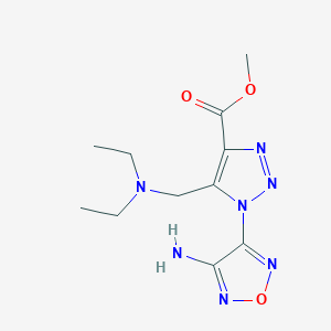 molecular formula C11H17N7O3 B388528 methyl 1-(4-amino-1,2,5-oxadiazol-3-yl)-5-[(diethylamino)methyl]-1H-1,2,3-triazole-4-carboxylate CAS No. 312281-48-4