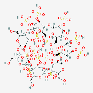 molecular formula C42H70O77S14 B038854 beta-Cyclodextrin tetradecasulfate CAS No. 121369-51-5