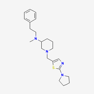 molecular formula C22H32N4S B3885469 N-methyl-N-(2-phenylethyl)-1-{[2-(1-pyrrolidinyl)-1,3-thiazol-5-yl]methyl}-3-piperidinamine 