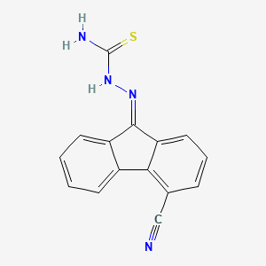 molecular formula C15H10N4S B3885563 9-[(aminocarbonothioyl)hydrazono]-9H-fluorene-4-carbonitrile 