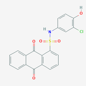 molecular formula C20H12ClNO5S B3885579 N-(3-chloro-4-hydroxyphenyl)-9,10-dioxoanthracene-1-sulfonamide 