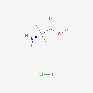 molecular formula C6H14ClNO2 B038857 (R)-2-Amino-2-methyl-butyric acid methyl ester hydrochloride CAS No. 118725-00-1