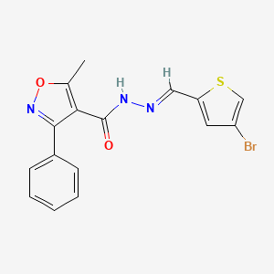 molecular formula C16H12BrN3O2S B3885726 N'-[(4-bromo-2-thienyl)methylene]-5-methyl-3-phenyl-4-isoxazolecarbohydrazide 