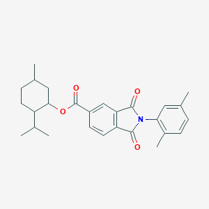molecular formula C27H31NO4 B388577 5-methyl-2-(propan-2-yl)cyclohexyl 2-(2,5-dimethylphenyl)-1,3-dioxo-2,3-dihydro-1H-isoindole-5-carboxylate 