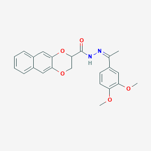 molecular formula C23H22N2O5 B3885939 N-[(Z)-1-(3,4-dimethoxyphenyl)ethylideneamino]-2,3-dihydrobenzo[g][1,4]benzodioxine-3-carboxamide 