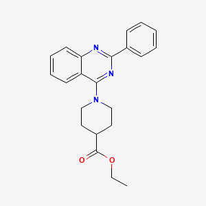 molecular formula C22H23N3O2 B3885988 Ethyl 1-(2-phenylquinazolin-4-yl)piperidine-4-carboxylate 