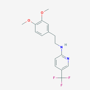 molecular formula C16H17F3N2O2 B3885997 N-[2-(3,4-dimethoxyphenyl)ethyl]-5-(trifluoromethyl)-2-pyridinamine 