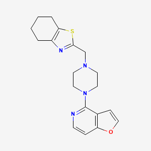 molecular formula C19H22N4OS B3886012 4-[4-(4,5,6,7-tetrahydro-1,3-benzothiazol-2-ylmethyl)piperazin-1-yl]furo[3,2-c]pyridine 
