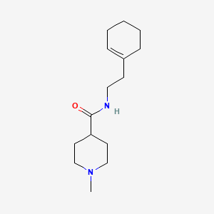 molecular formula C15H26N2O B3886023 N-[2-(1-cyclohexen-1-yl)ethyl]-1-methyl-4-piperidinecarboxamide 