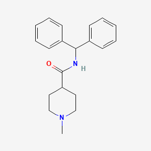 molecular formula C20H24N2O B3886040 N-(diphenylmethyl)-1-methylpiperidine-4-carboxamide 