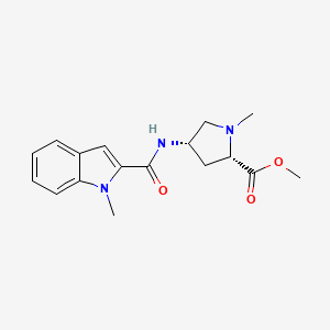 molecular formula C17H21N3O3 B3886098 methyl (2S,4S)-1-methyl-4-{[(1-methyl-1H-indol-2-yl)carbonyl]amino}pyrrolidine-2-carboxylate 