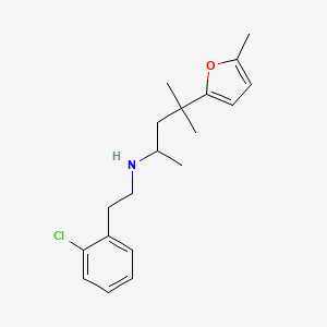 molecular formula C19H26ClNO B3886133 N-[2-(2-chlorophenyl)ethyl]-4-methyl-4-(5-methyl-2-furyl)-2-pentanamine 