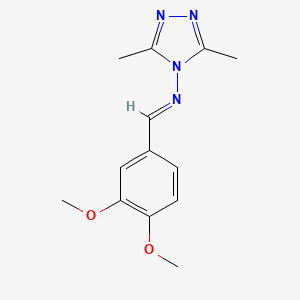 molecular formula C13H16N4O2 B3886316 N-(3,4-dimethoxybenzylidene)-3,5-dimethyl-4H-1,2,4-triazol-4-amine 