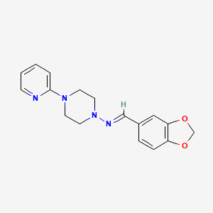 molecular formula C17H18N4O2 B3886352 N-(1,3-benzodioxol-5-ylmethylene)-4-(2-pyridinyl)-1-piperazinamine 
