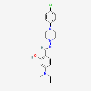 molecular formula C21H27ClN4O B3886362 2-({[4-(4-chlorophenyl)-1-piperazinyl]imino}methyl)-5-(diethylamino)phenol 