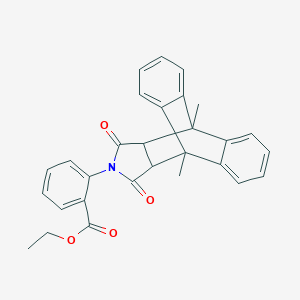 molecular formula C29H25NO4 B388637 Ethyl 2-(1,8-dimethyl-16,18-dioxo-17-azapentacyclo[6.6.5.0~2,7~.0~9,14~.0~15,19~]nonadeca-2,4,6,9,11,13-hexaen-17-yl)benzoate 