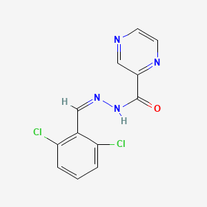 molecular formula C12H8Cl2N4O B3886497 N'-[(Z)-(2,6-dichlorophenyl)methylidene]pyrazine-2-carbohydrazide 