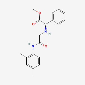 molecular formula C19H22N2O3 B3886678 methyl (2S)-({2-[(2,4-dimethylphenyl)amino]-2-oxoethyl}amino)(phenyl)acetate 