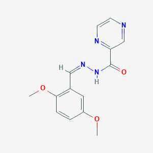 molecular formula C14H14N4O3 B3886822 N'-[(Z)-(2,5-DIMETHOXYPHENYL)METHYLIDENE]PYRAZINE-2-CARBOHYDRAZIDE 
