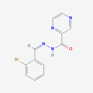 molecular formula C12H9BrN4O B3886828 N'-(2-bromobenzylidene)-2-pyrazinecarbohydrazide 