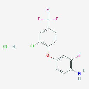 molecular formula C13H9Cl2F4NO B038869 4-[2-氯-4-(三氟甲基)苯氧基]-2-氟苯胺盐酸盐 CAS No. 113674-95-6