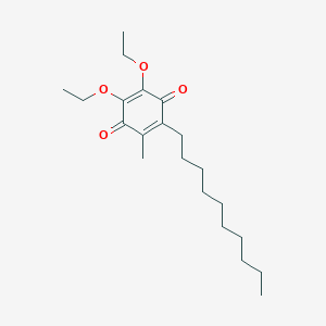 molecular formula C21H34O4 B038870 6-Decyl-2,3-diethoxy-5-methyl-1,4-benzoquinone CAS No. 118687-86-8