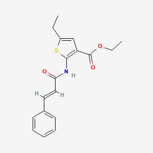 molecular formula C18H19NO3S B3887036 ethyl 2-(cinnamoylamino)-5-ethyl-3-thiophenecarboxylate 