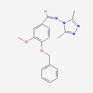 molecular formula C19H20N4O2 B3887066 N-[4-(benzyloxy)-3-methoxybenzylidene]-3,5-dimethyl-4H-1,2,4-triazol-4-amine 