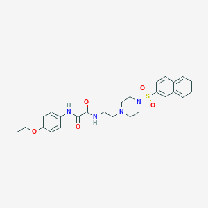 molecular formula C26H30N4O5S B388707 N'-(4-ETHOXYPHENYL)-N-{2-[4-(NAPHTHALENE-2-SULFONYL)PIPERAZIN-1-YL]ETHYL}ETHANEDIAMIDE 