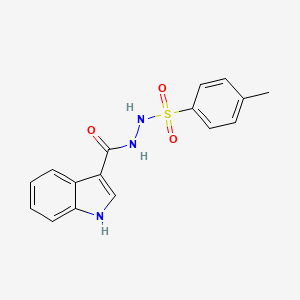 molecular formula C16H15N3O3S B3887250 N'-(4-methylphenyl)sulfonyl-1H-indole-3-carbohydrazide 