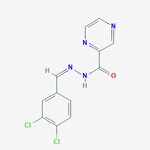 molecular formula C12H8Cl2N4O B3887482 N'-[(Z)-(3,4-dichlorophenyl)methylidene]pyrazine-2-carbohydrazide 