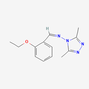 molecular formula C13H16N4O B3887656 N-(2-ethoxybenzylidene)-3,5-dimethyl-4H-1,2,4-triazol-4-amine 
