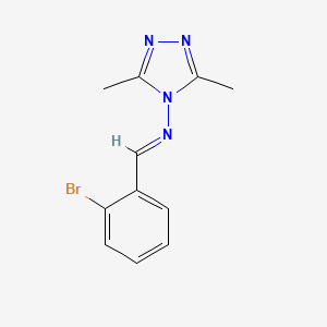 molecular formula C11H11BrN4 B3887689 N-(2-bromobenzylidene)-3,5-dimethyl-4H-1,2,4-triazol-4-amine 