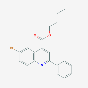 molecular formula C20H18BrNO2 B388776 Butyl 6-bromo-2-phenylquinoline-4-carboxylate 