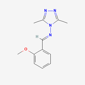 molecular formula C12H14N4O B3887761 N-(2-methoxybenzylidene)-3,5-dimethyl-4H-1,2,4-triazol-4-amine 