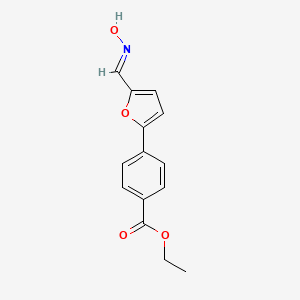 molecular formula C14H13NO4 B3887832 ethyl 4-[5-[(E)-hydroxyiminomethyl]furan-2-yl]benzoate 