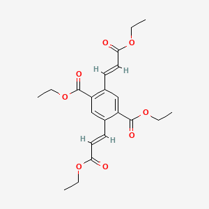 molecular formula C22H26O8 B3887843 diethyl 2,5-bis[(1E)-3-ethoxy-3-oxoprop-1-en-1-yl]benzene-1,4-dicarboxylate 