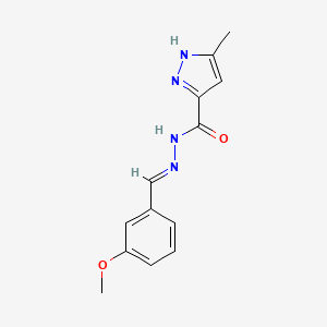 molecular formula C13H14N4O2 B3887970 N'-[(E)-(3-methoxyphenyl)methylidene]-3-methyl-1H-pyrazole-5-carbohydrazide 