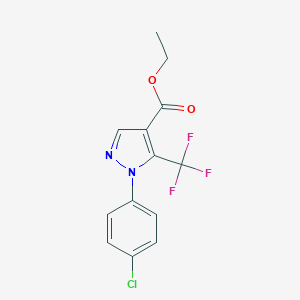 molecular formula C13H10ClF3N2O2 B038880 Ethyl 1-(4-chlorophenyl)-5-(trifluoromethyl)-1h-pyrazole-4-carboxylate CAS No. 112055-36-4