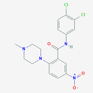 molecular formula C18H18Cl2N4O3 B388805 N-(3,4-dichlorophenyl)-2-(4-methylpiperazin-1-yl)-5-nitrobenzamide CAS No. 329196-02-3