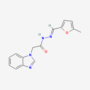 molecular formula C15H14N4O2 B3888134 Benzoimidazol-1-yl-acetic acid (5-methyl-furan-2-ylmethylene)-hydrazide CAS No. 5792-66-5