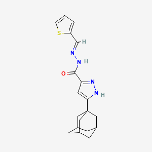 B3888218 3-(1-adamantyl)-N'-(2-thienylmethylene)-1H-pyrazole-5-carbohydrazide CAS No. 5793-06-6