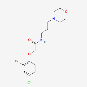 molecular formula C15H20BrClN2O3 B3888341 2-(2-bromo-4-chlorophenoxy)-N-(3-morpholin-4-ylpropyl)acetamide 