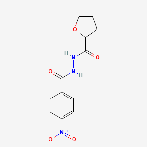 molecular formula C12H13N3O5 B3888363 N'-(4-nitrobenzoyl)tetrahydro-2-furancarbohydrazide 